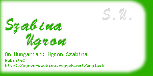 szabina ugron business card